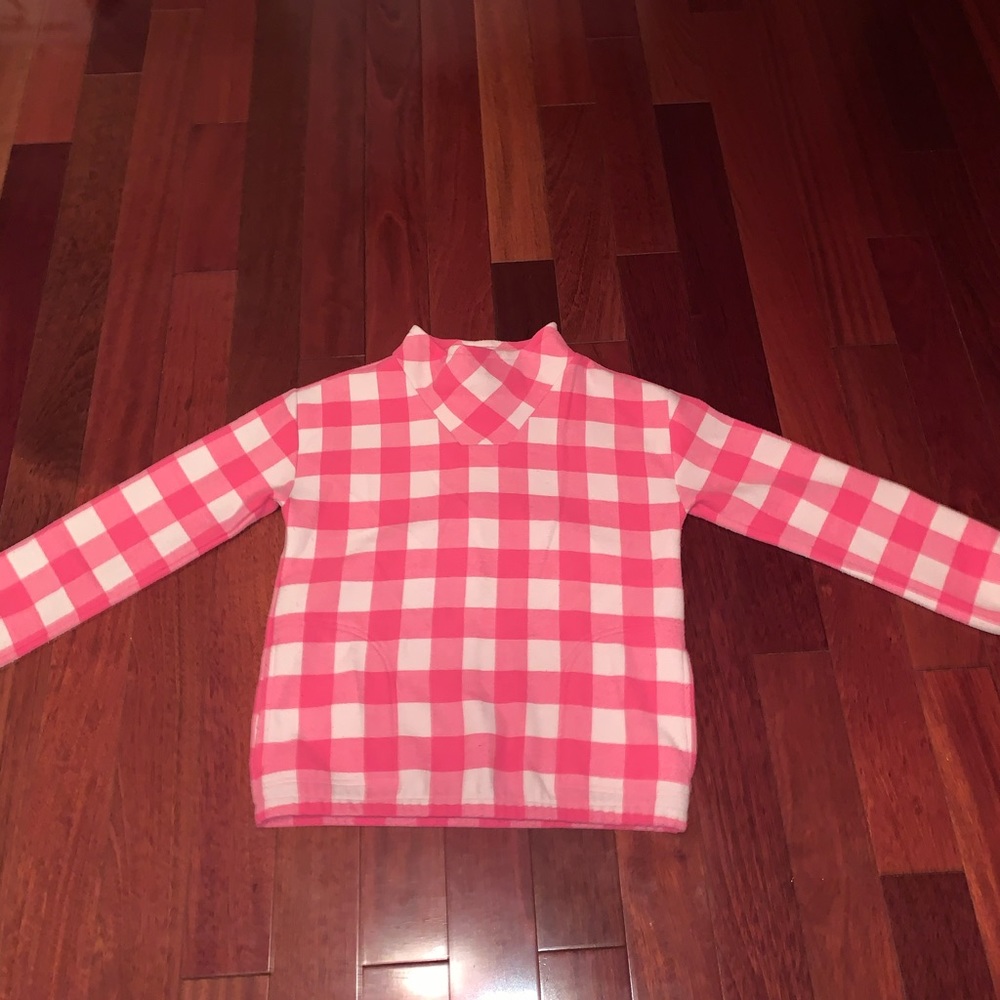 vineyard vines pink and white pullover turtleneck